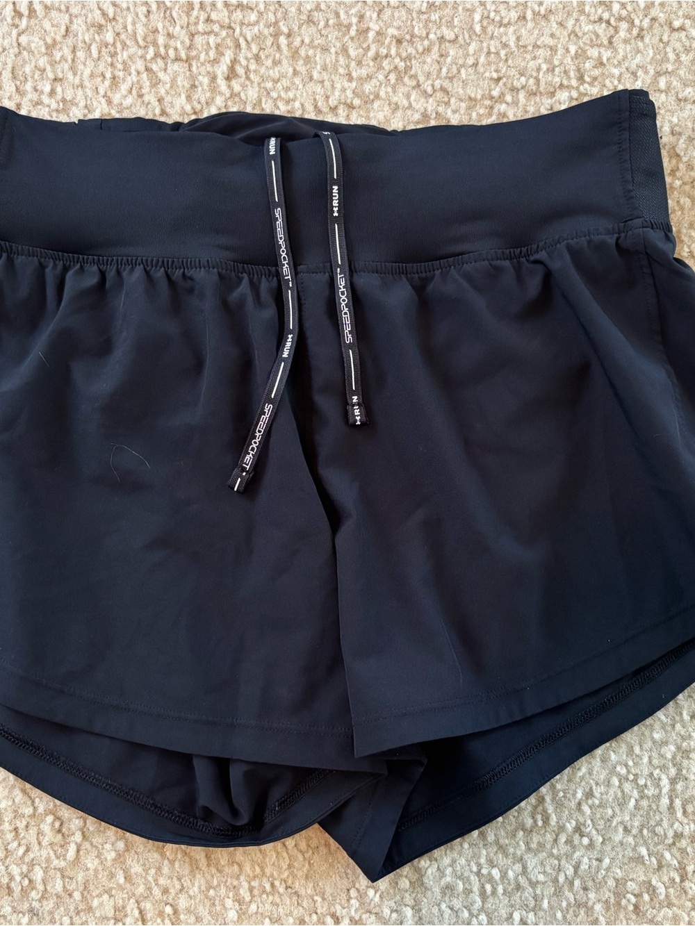 Under Armour Women’s Black Athletic Skort Shorts with Drawstring